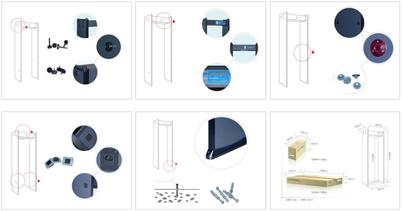 MD-X600 Walk Through Metal Detector Drawing